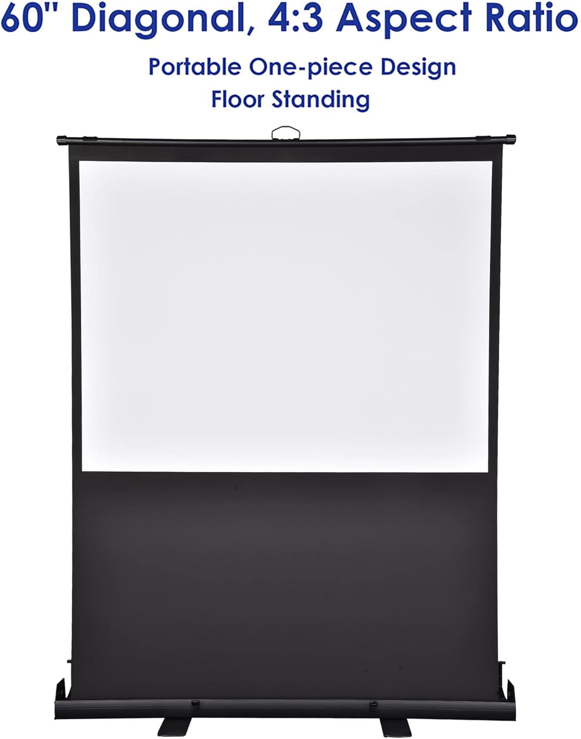 Peak 142x107cm Taşınabilir Portatif Pull Up Floor Projeksiyon Perdesi F70 görsel 2